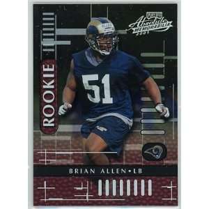  Brian Allen St. Louis Rams 2001 Absolute Memorabilia #133 
