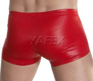 Sexy Men’s tight leather Underwear Boxers Briefs Shorts Trunks Pants 