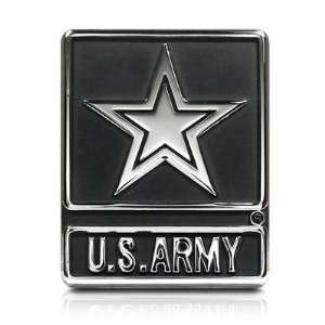  United States Army Star Chrome Metal Auto Emblem, Official 