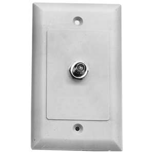 Pro Brand 1 Socket Coax Faceplate   F81 Coaxial   Ivory (acac0081 