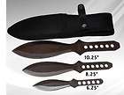 Throwing Knives 3 Pc Steel Throwing Knife Set & Sheath 
