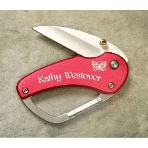   Personalized Carabiner Knife w/ butterfly