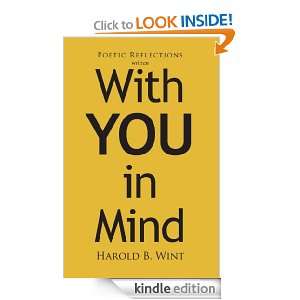 With You in Mind Life Experiences in Poetic Language Harold B. Wint 