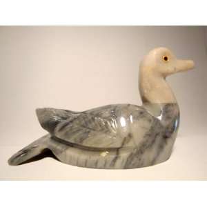  Soapstone Duck Figurine 2.5h X 4.0w Duck Stone Carving 