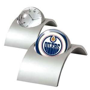  NHL Edmonton Oilers Spinning Desk Clock: Sports & Outdoors