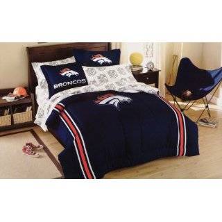   Denver Broncos Comforter and Sheets 4 Pc Twin Bedding Set: Home