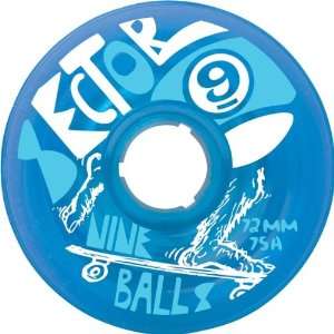 Sector 9 9 Ball 75a 72mm Clear.blue Skate Wheels:  Sports 