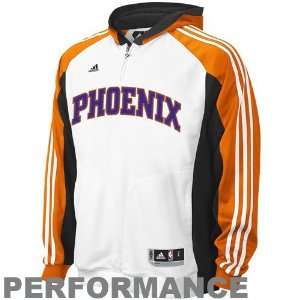   Phoenix Suns White Pre Game Performance 1/4 Zip Hoody: Sports