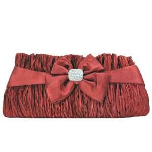  Red Sophisticated Evening Purse   Clutch and Bow Detail 
