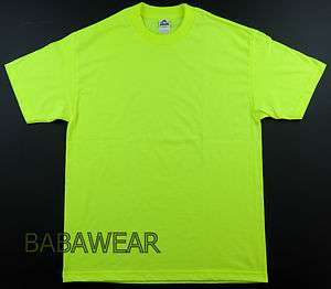 AAA High Visibility Neon Green Plain T Shirt Safety BABA  