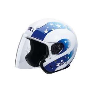  Z1R Ace Starbrite Open Face Helmet Small  Blue 