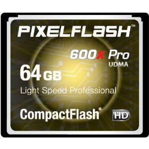  64GB PixelFlash 600x CF Compact Flash Memory Card Light 