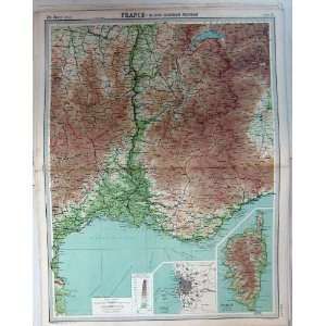  Map Southern France Marseille Corsica Europe Atlas: Home 