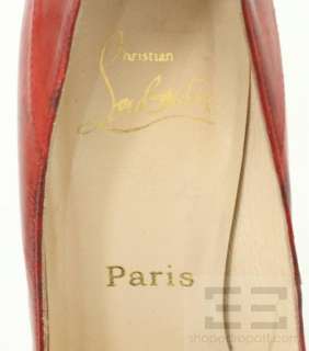 Christian Louboutin Red Eel Skin Pumps Size 37  
