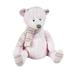  Vintage Cable Knit Pink Bear 15 by Maison Chic: Toys 