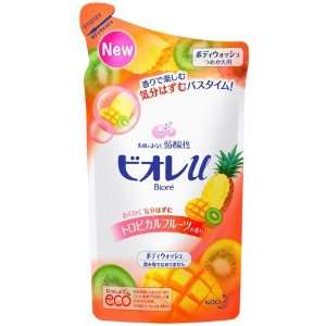  Biore U Bodywash   Tropical Fruits Scented   Refill 400ml 