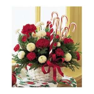 Holiday Basket with Candy Canes Grocery & Gourmet Food