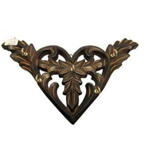   Keys Stand Heart Shape with Leaf Carving Design: Home & Kitchen