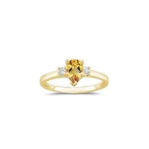   Cts Citrine Classic Three Stone Ring in 14K Yellow Gold 9.0: Jewelry