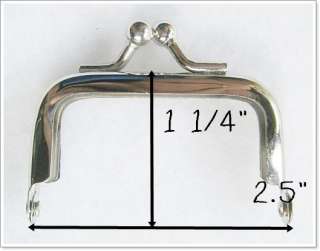 pcs Metal Clip Frame Nickel purse/clutch (2.5x1.25)  