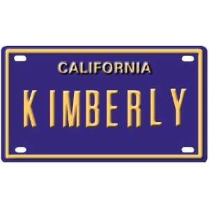   Kimberly Mini Personalized California License Plate 