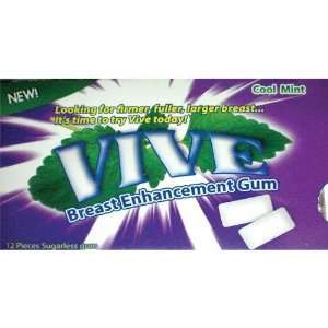   Vive Breast Enhancement Gum, Cool Mint, 3 Pack: Health & Personal Care