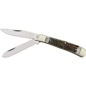   Knives 312DS Trapper Knife with Deer Stag Handles: Sports & Outdoors