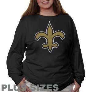  New Orleans Saints Womens Plus Size Jazz Primary Logo Long 