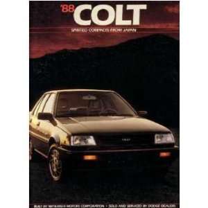  1988 DODGE COLT Sales Brochure Literature Book Automotive