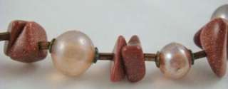 23 Miriam Haskell Vintage Goldstone Beaded Necklace  