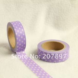 Japanese washi tape(Decorative paper tape) 5 colour spots patterns 5 