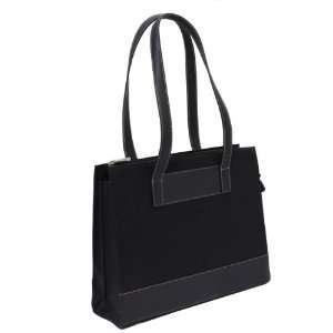  The Runway Leather & Twill Ladies Laptop Computer Tote Bag 