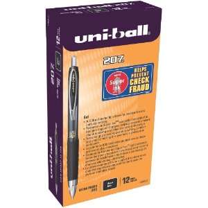  uni ball 207 Retractable Ultra Micro Point Gel Pens, 12 