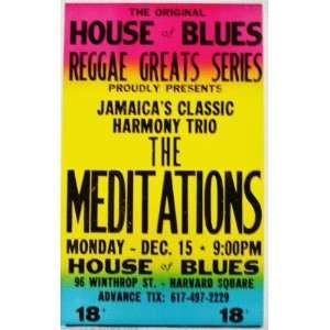 Meditations Ska Reggae Boston Concert Poster:  Home 