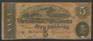 Confederate States $5 Richmond 1864 Series 6, P 69  