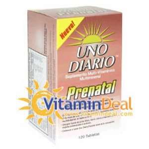 Uno Diario Prenatal Multivitamin Multimineral Supplement, 120 Tablets 