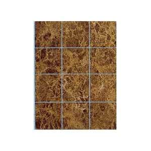   12 Venetian Gold Marble Tile Stickers sold at Miniatures Toys & Games