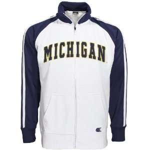  Michigan Wolverines White Track Jacket: Sports & Outdoors