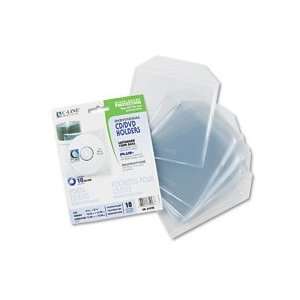 Polypropylene CD/DVD Holder, 1 Disk Capacity, Clear, 10 