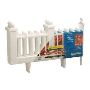  Emsco 2095DS Deluxe Colonial Resin Fence   White Patio 