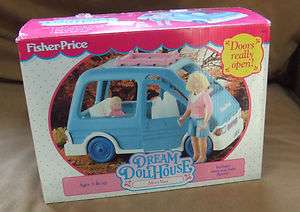 VTG Fisher Price Loving Family Dream Doll House Mini Van & Box 1994 