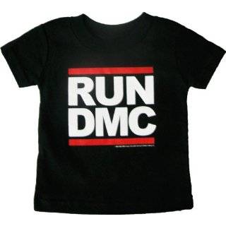  Run DMC   Distressed Logo Juniors T Shirt: Clothing