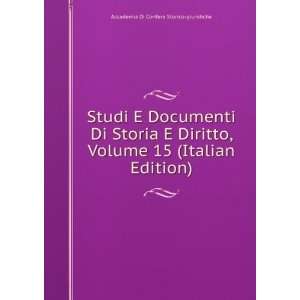   15 (Italian Edition) Accademia Di Confere Storico giuridiche Books
