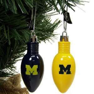  MICHIGAN WOLVERINES OFFICIAL LOGO BULB CHRISTMAS ORNAMENT 