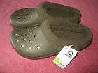   Mammoth Shoes BRWN M 8 W 10 Lined Slipper Clog Fishing/Hunting/Camping