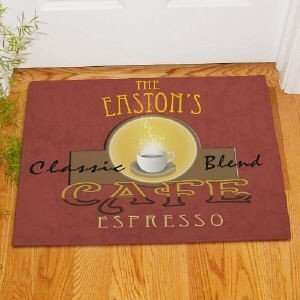 Coffee Lover Espresso Cafe Doormat personalized free  
