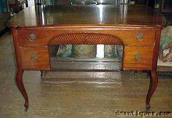 Antique Solid Custom Mahogany Ladies Desk Library Table  