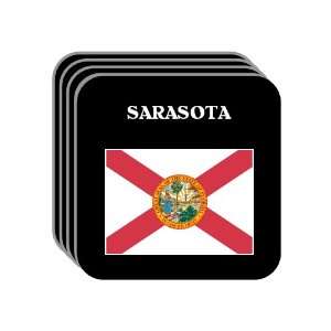 US State Flag   SARASOTA, Florida (FL) Set of 4 Mini Mousepad Coasters