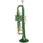 NEW GREEN CONCERT BAND TRUMPET W/CASE APPROVED+WARRANTY