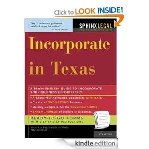 Incorporate in Texas Karen Ann Rolcik, Mark Warda Warda  